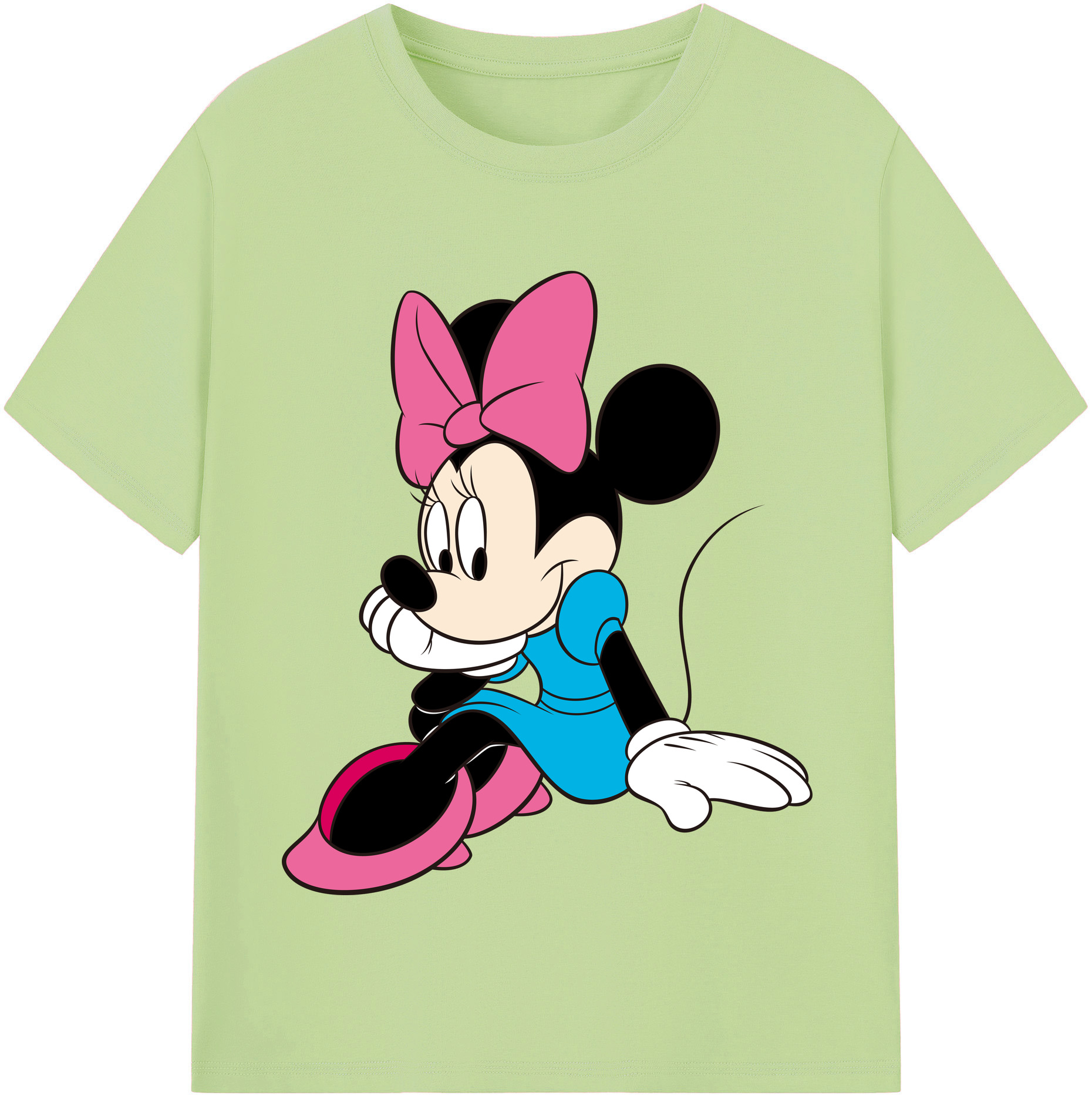 （画像用） ミッキーマウス Mickey Mouse 綿100％半袖Tシャツ（フロントプリント）